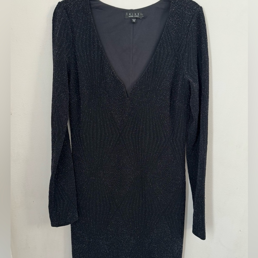 Trixxi black glitter bodycon dress for an evening out!